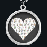 New York City People NYC Painted Heart Necklace<br><div class="desc">Features an original pen-and-ink and watercolor illustration of all of the various inhabitants of New York City's five boroughs, from cabbies to doormen to nannies to dog walkers to hipsters to tourists, and just about everyone in between! Illustration has been crafted into a heart shape to reflect New York City's...</div>
