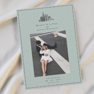New York City Photo modern Save the Date Card