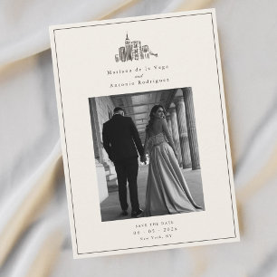 New York City Photo Wedding Save the Date Card