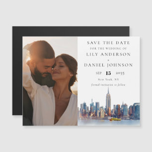 New York City Photo Wedding Save The Date Magnetic Invitation