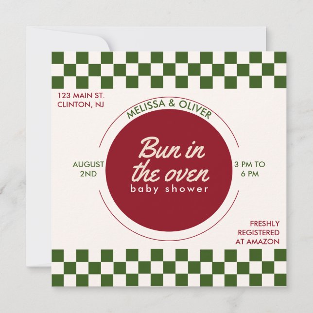 New York City Pizza unique Italian Baby shower Invitation (Front)