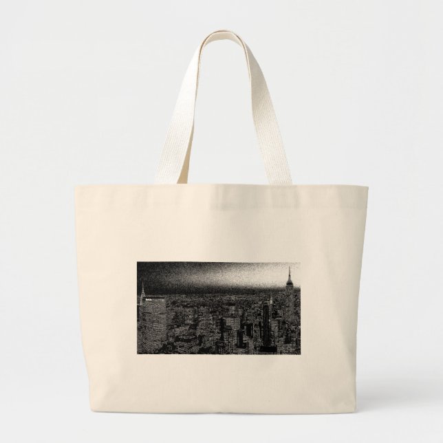 New York City Pop Art Large Tote Bag (Front)