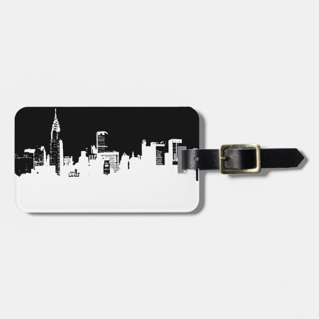 New York City Pop Art Luggage Tag (Front Horizontal)