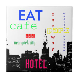 New York City Pop Art Tile