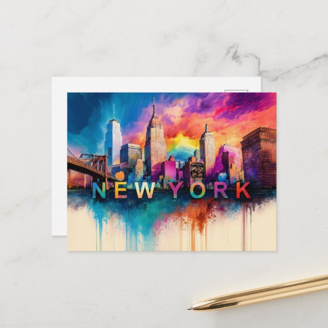 New York City  Postcard (Front/Back In Situ)