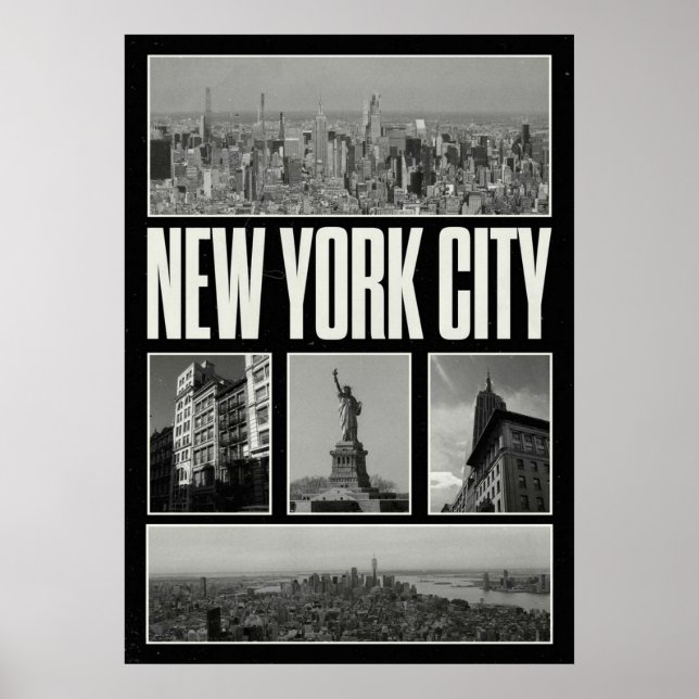 new york city poster, nyc skyline art, manhattan w poster (Front)