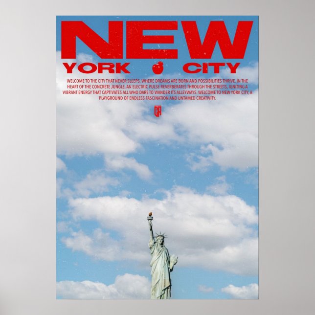 new york city poster, nyc skyline art, manhattan w poster (Front)