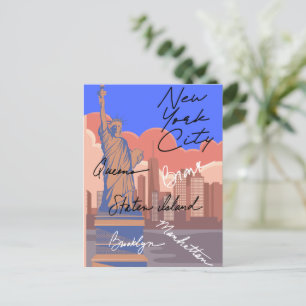 New York City Postkarte –Skyline & Big Apple  Postcard