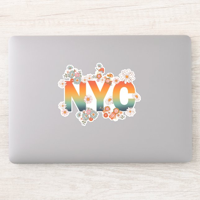New York City Power Flower Style Sticker (Computer)