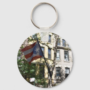 New York City Puerto Rican Flag Upper West Side NY Key Ring
