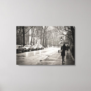 New York City - Rainy Day in Greenwich Village Canvas Print