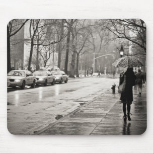 New York City - Rainy Day in Greenwich Village Mouse Mat