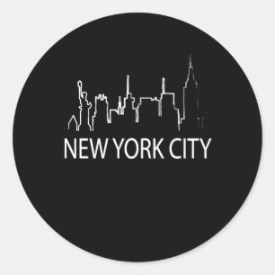 New York City Retro Vintage Gift Souvenir Classic Round Sticker