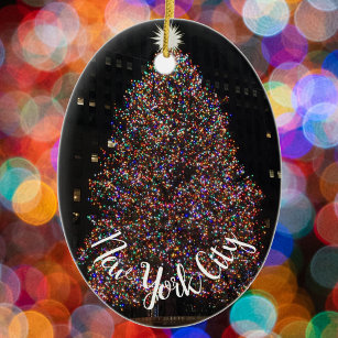 New York City Rockefeller Centre Christmas Tree Ceramic Tree Decoration