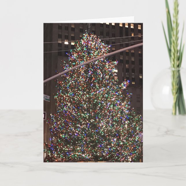 New York City Rockefeller Centre Christmas Tree Holiday Card (Front)