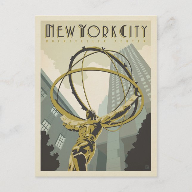 New York City | Rockefeller Centre Postcard (Front)