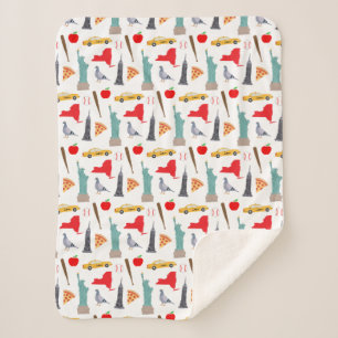 New York City Sherpa Blanket