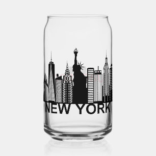New York city silhouette  Can Glass