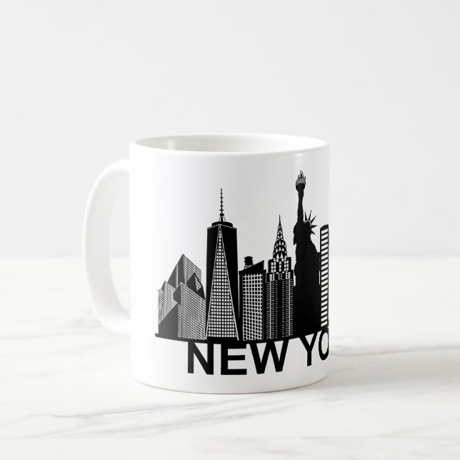 New York city silhouette Coffee Mug (Front Left)
