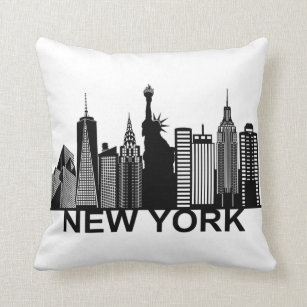 New York city silhouette Cushion