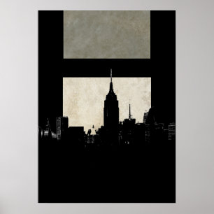 New York City Silhouette Pop Art Poster