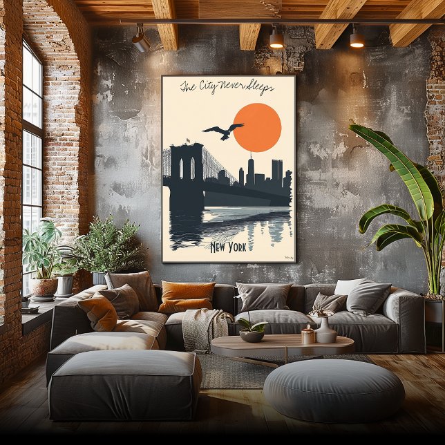 New York City Silhouettes - Skyline Reflections Poster (Creator Uploaded)