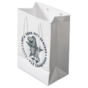 New York City Skaters Retro Vintage Graphic Tee Medium Gift Bag