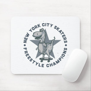 New York City Skaters Retro Vintage Graphic Tee Mouse Mat