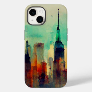 New York City Sky Line - Water Colour Case-Mate iPhone 14 Case