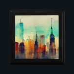 New York City Sky Line - Water Colour Gift Box<br><div class="desc">Magical New York City painted in water colour.</div>