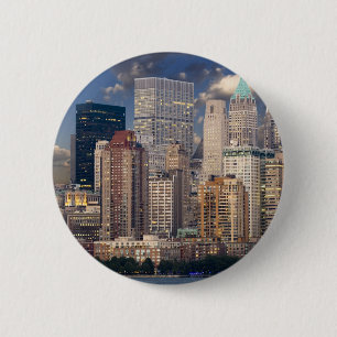 New York City Skyline 6 Cm Round Badge