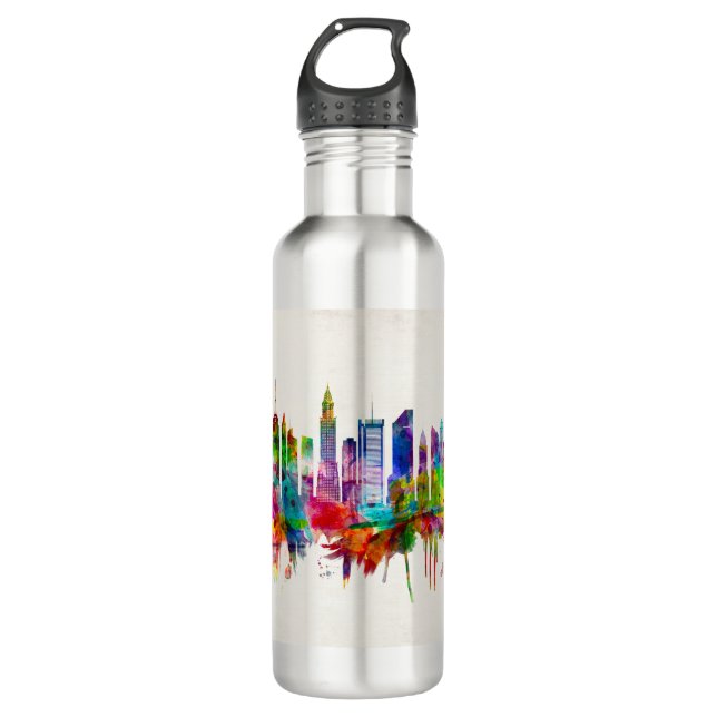 New York City Skyline 710 Ml Water Bottle (Front)