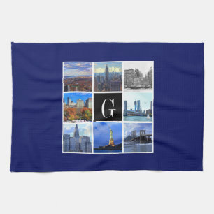 New York City Skyline 8 Image Photo Collage Tea Towel