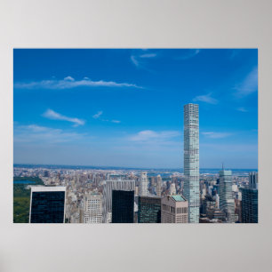 New York City Skyline and Central Park Aerial View Poster