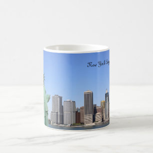 New York City Skyline and The Statue of Liberty Coffee Mug