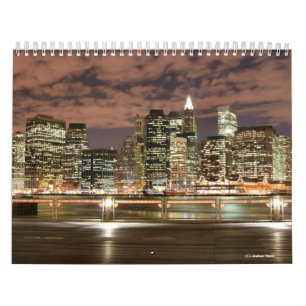 New York City Skyline At Night Calendar