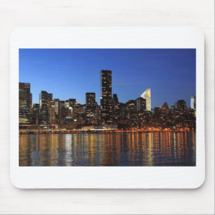 New York City Skyline at Night Mouse Mat