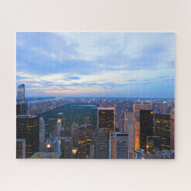 New York City Skyline at Sunset Puzzle (Horizontal)