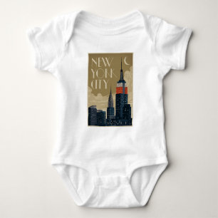 New York City Skyline Baby Bodysuit