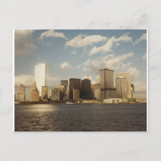 New York City Skyline before 9/11 Twin Towers Postcard