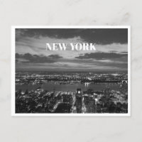 New York City Skyline Black White Landscape