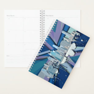 New York City Skyline   Blue 3D Planner