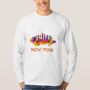 New York City skyline bright colourful T-Shirt