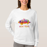 New York City skyline bright colourful