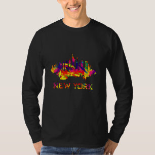 New York City skyline bright colourful T-Shirt