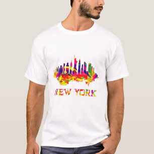 New York City skyline bright colourful T-Shirt