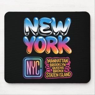 New york city skyline bronx queens manhattan state mouse mat