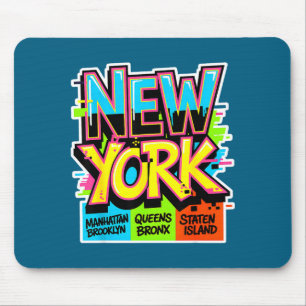 New york city skyline bronx queens manhattan state mouse mat