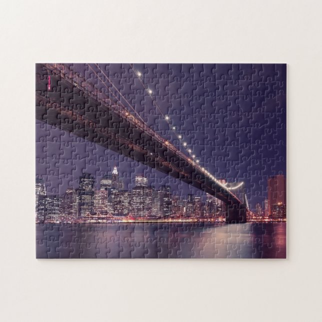 New york city skyline brooklyn bridge jigsaw puzzle (Horizontal)