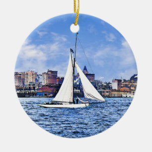 New York City Skyline Ceramic Tree Decoration